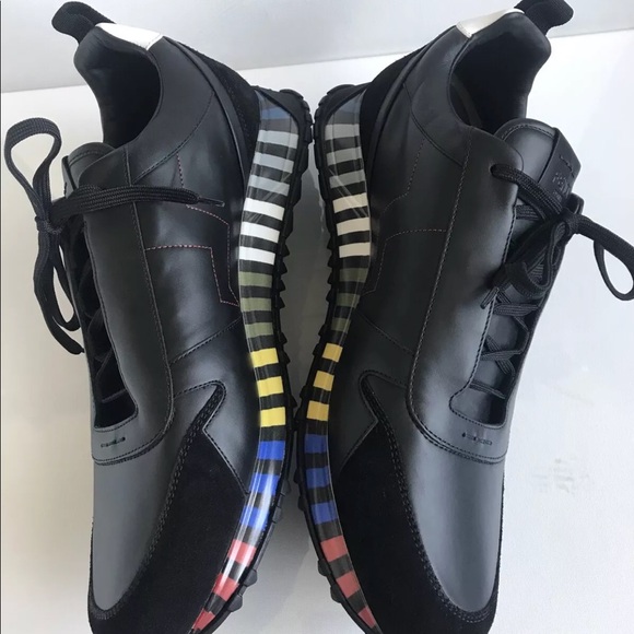 FENDI ROMA TRAINERS LIGHTNING LEATHER SNEAKERS 12 - Picture 7 of 8